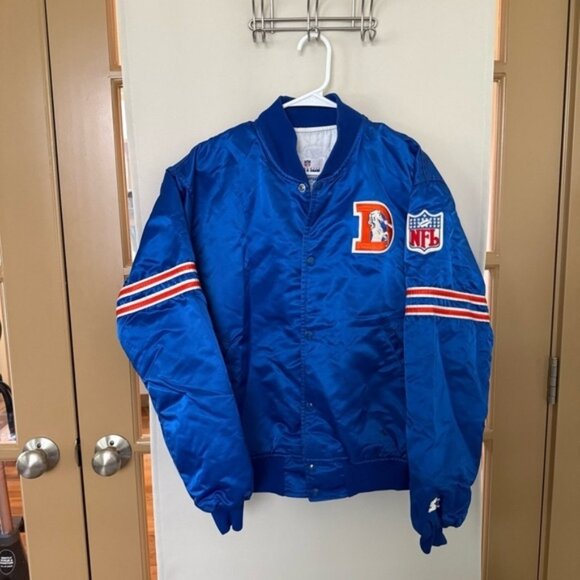 Starter Men’s Large NFL‎ Denver Broncos Vintage Authentic Pro Line Bomber Jacket - Picture 1 of 11